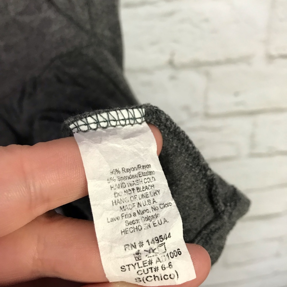 Aime Gray Drop Waist Peplum Tunic Mini Dress S - Picture 5 of 5